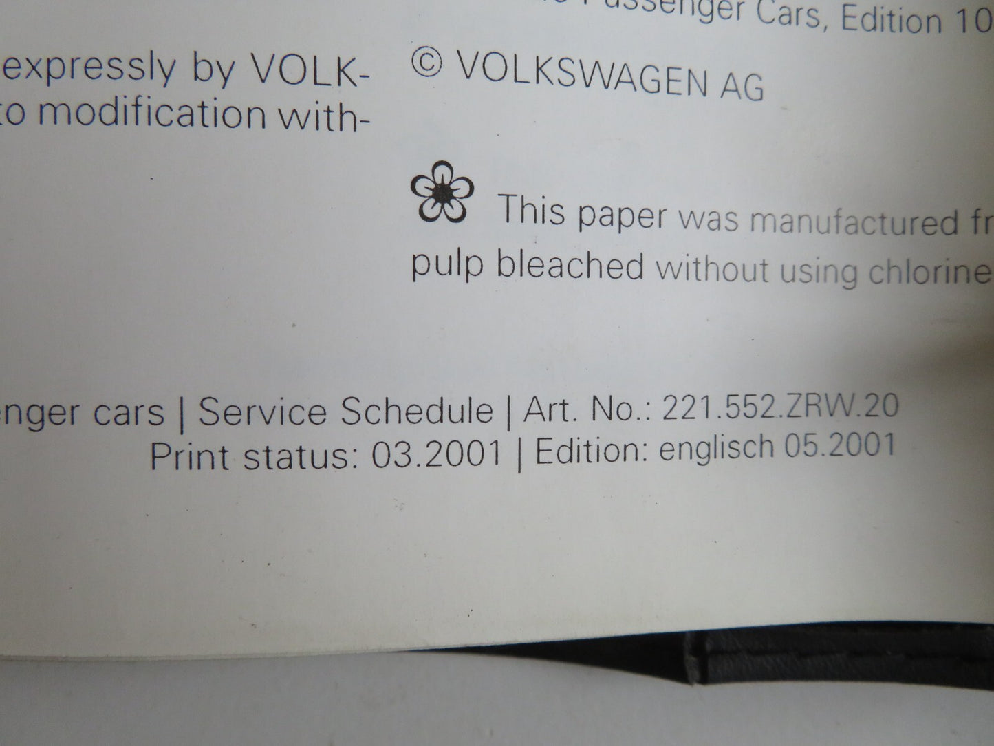 VOLKSWAGEN VW PASSAT OWNERS MANUAL WITH FOLDER 2001-2005 HM4-23
