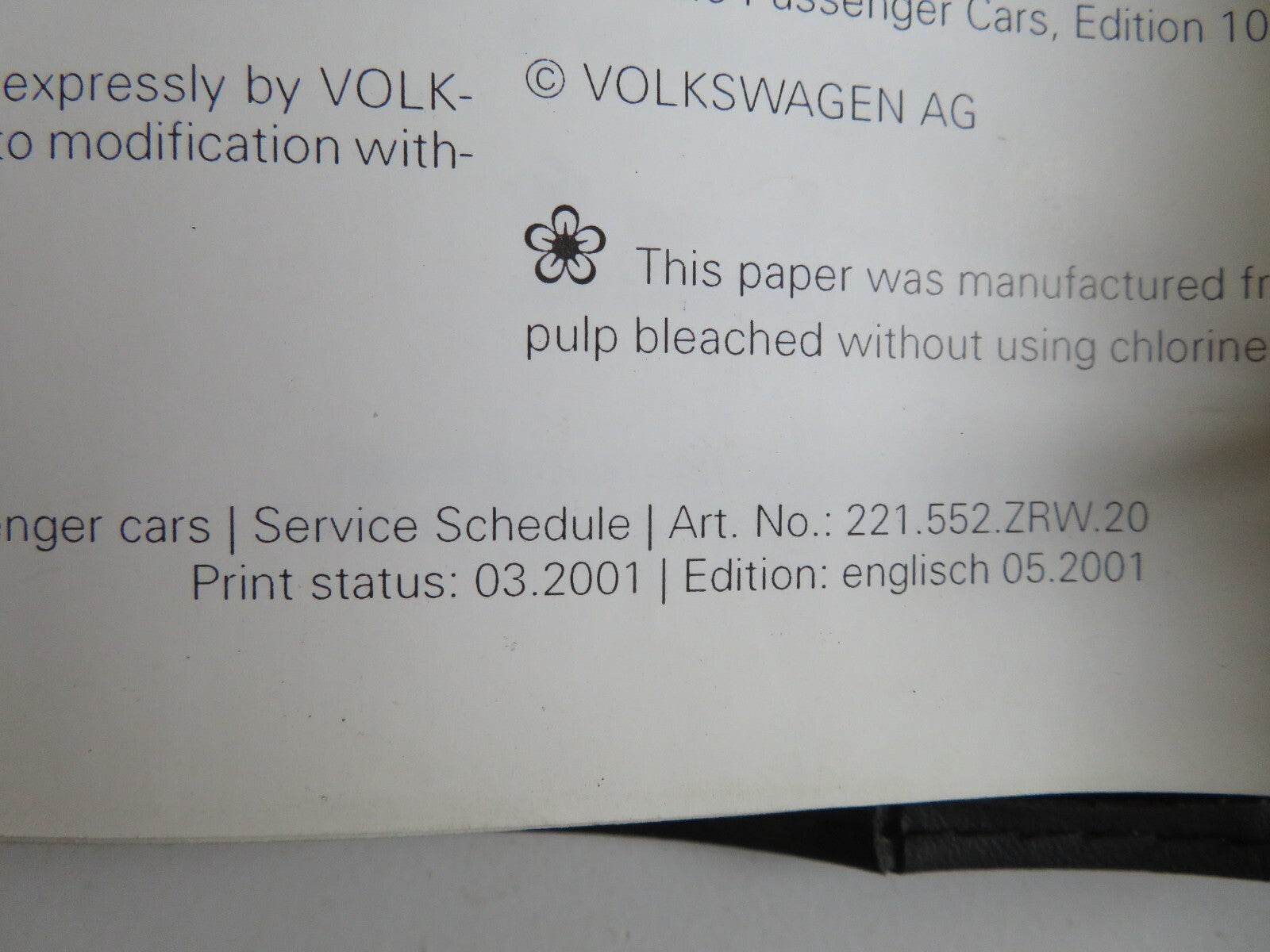 VOLKSWAGEN VW PASSAT OWNERS MANUAL WITH FOLDER 2001-2005 HM4-23