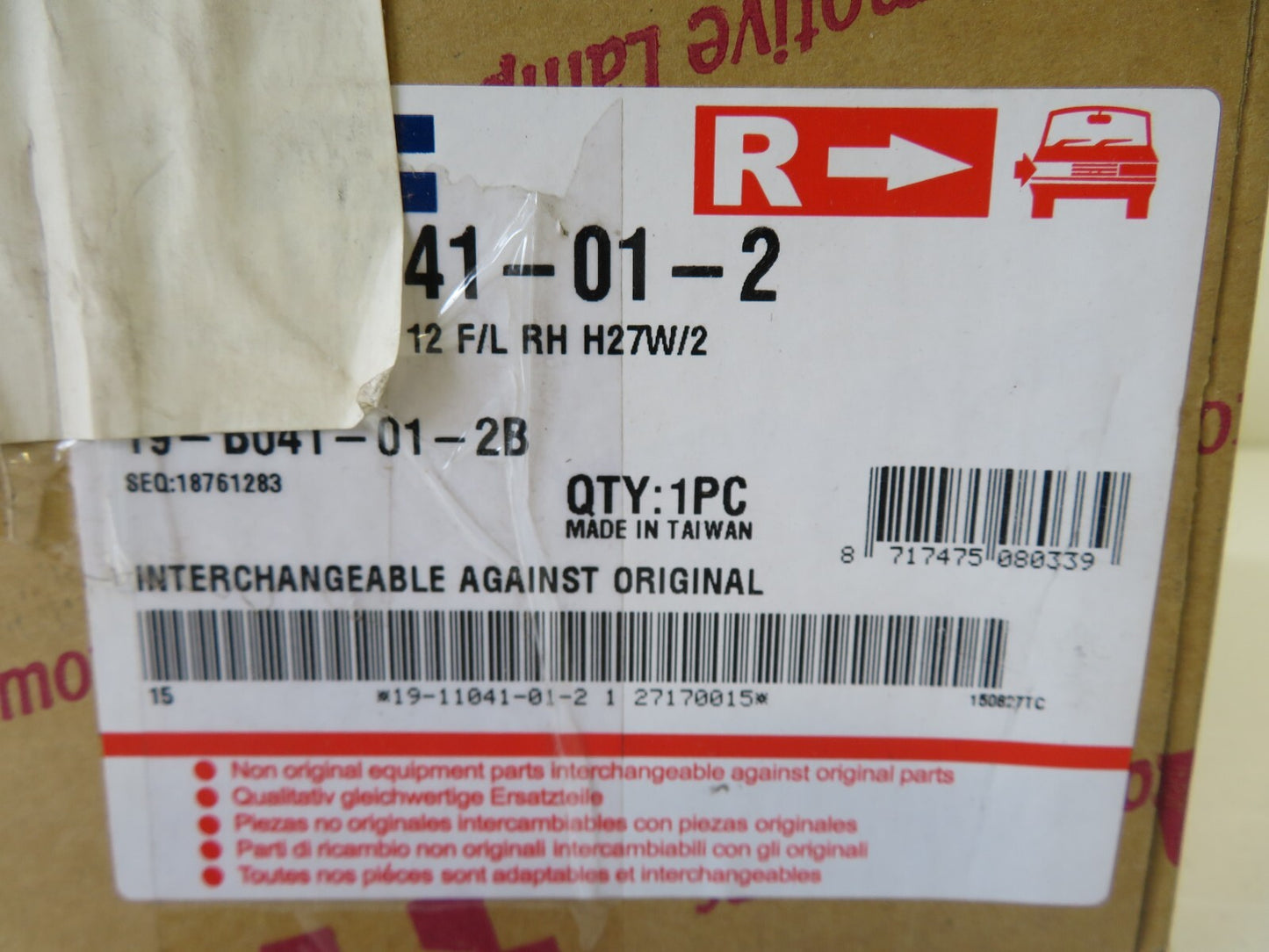 OS DRIVER RH FRONT FOG LIGHT FOR HYUNDAI SANTA FE FOR YEARS 2005-2012 HN8184413