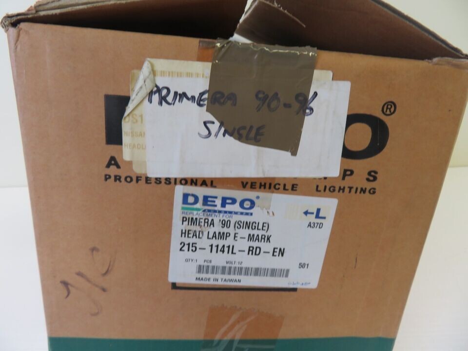 NS PASSENGER HEADLIGHT DEPO 215-1141L-RD-EN FOR NISSAN PRIMERA 1990-1996 #LMS