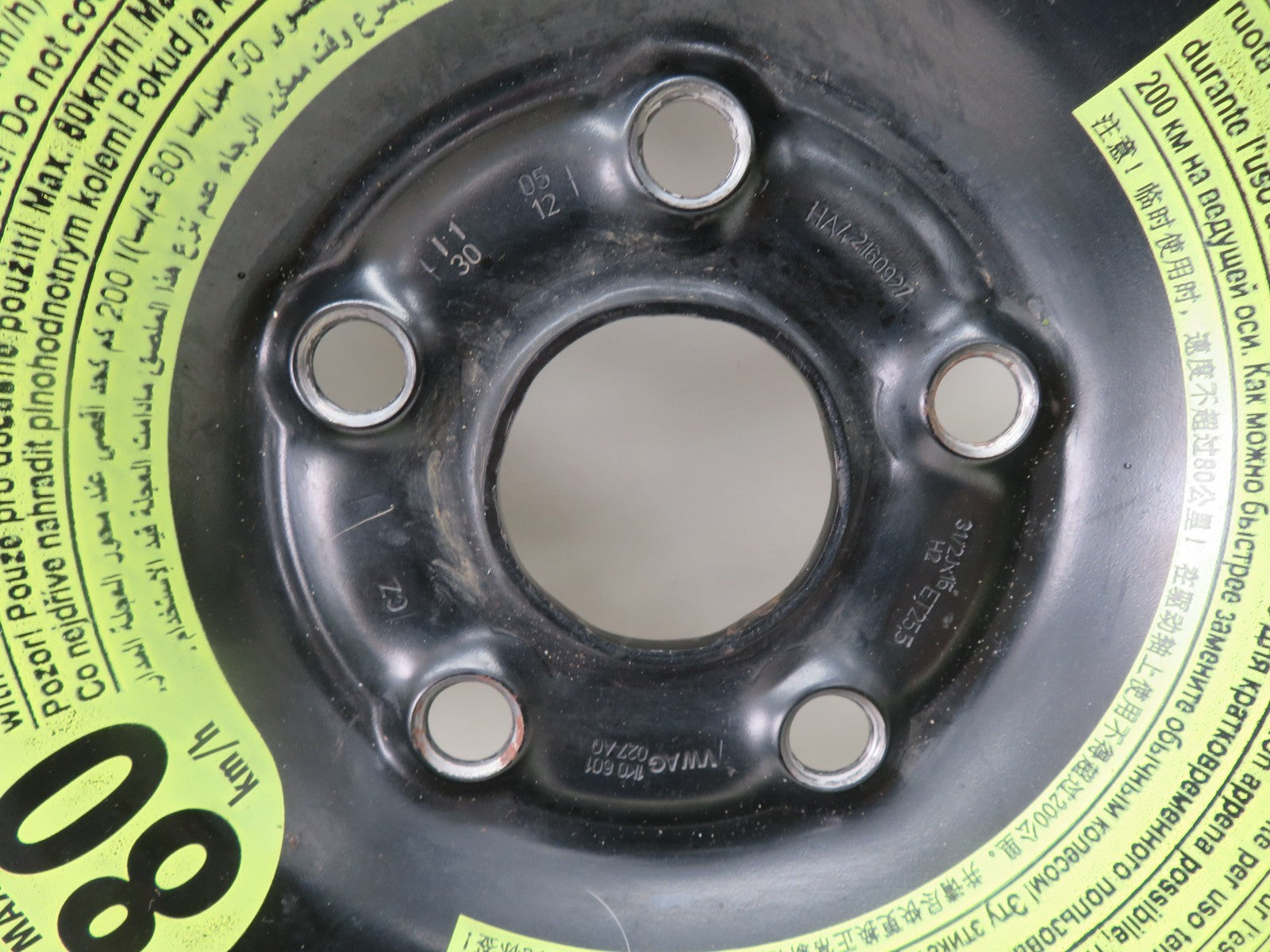 VOLKSWAGEN VW GOLF MK6 R16 16" SPARE WHEEL SPACE SAVER 2009-2013