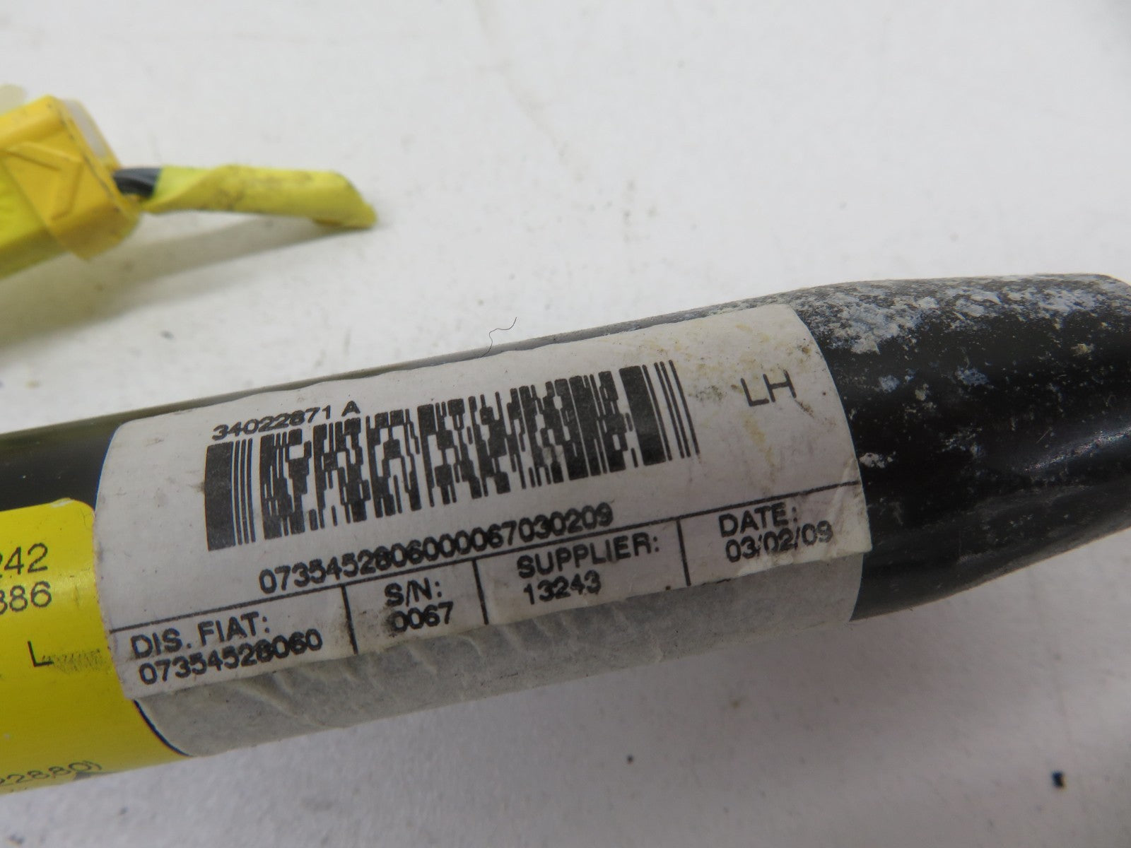 FIAT 500 NS PASSENGER SEAT BELT TENSIONER 07354528060 2007-2012 1854-6