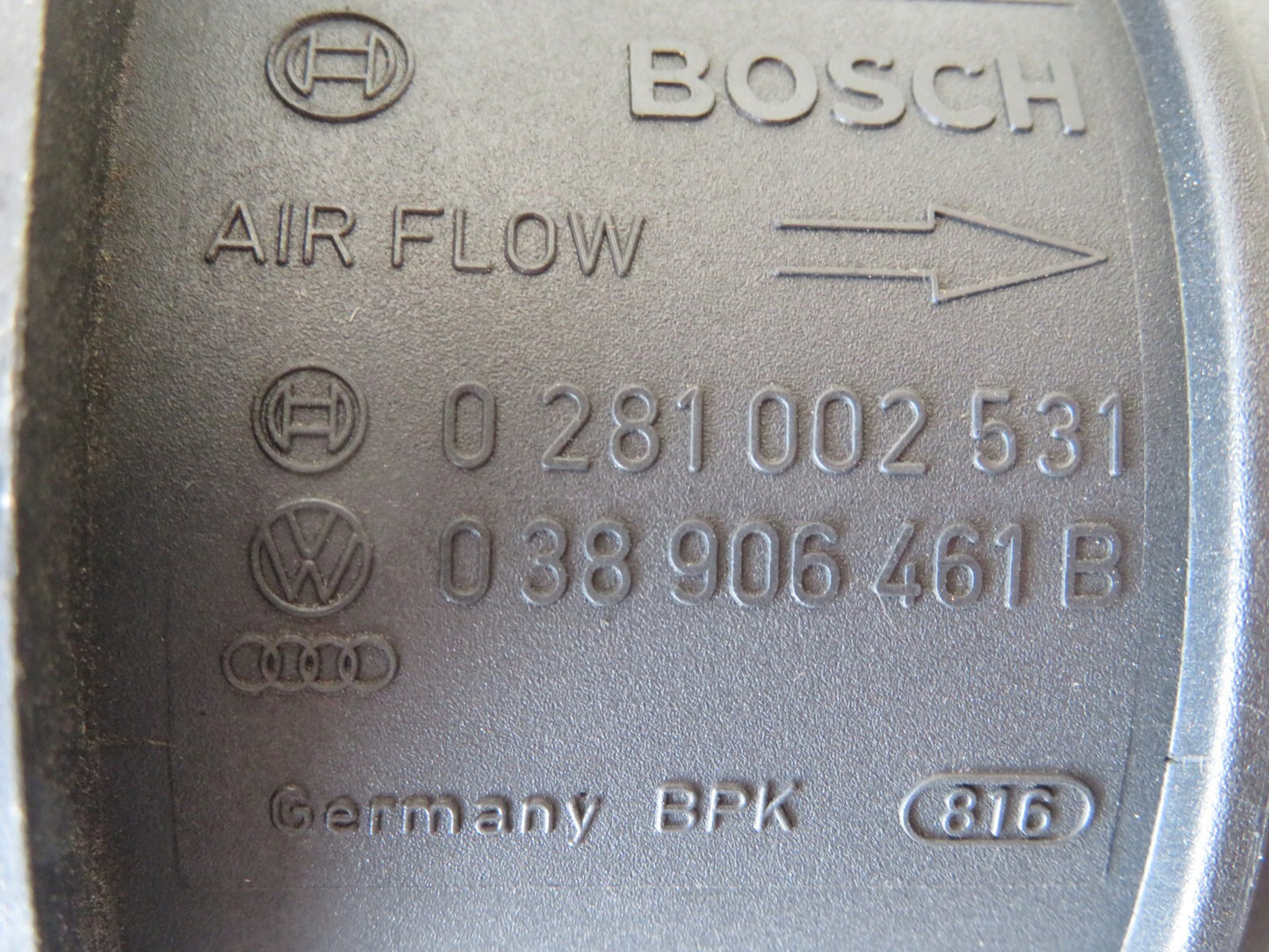 SKODA ROOMSTER 1.4 TDI AIR FLOW METER 0281002531 2006-2009 AMS1125