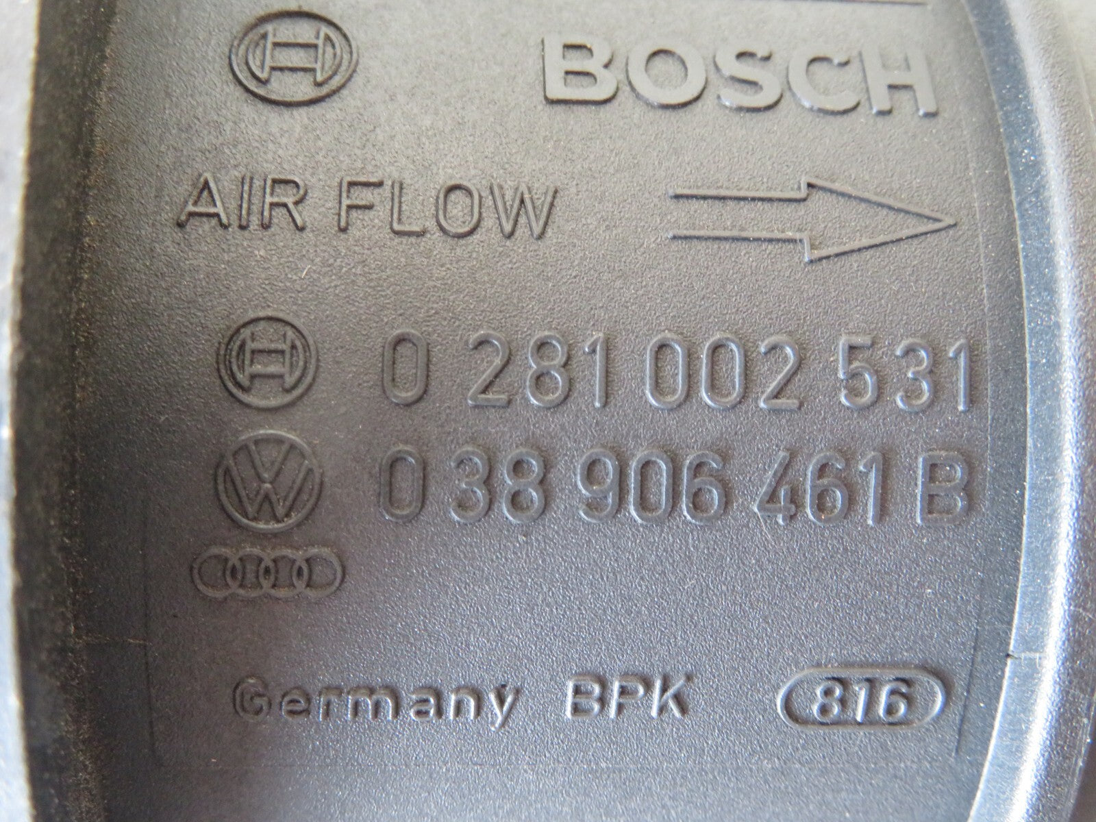 SKODA ROOMSTER 1.4 TDI AIR FLOW METER 0281002531 2006-2009 AMS1125