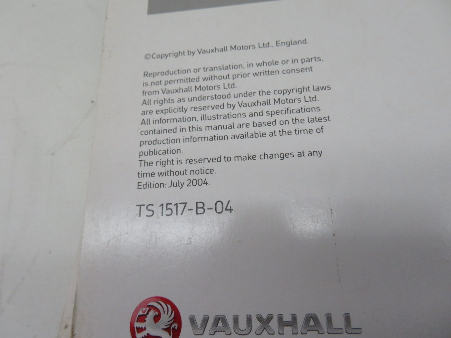 VAUXHALL ZAFIRA A OWNERS MANUAL WITH FOLDER 1999-2005 1353-1