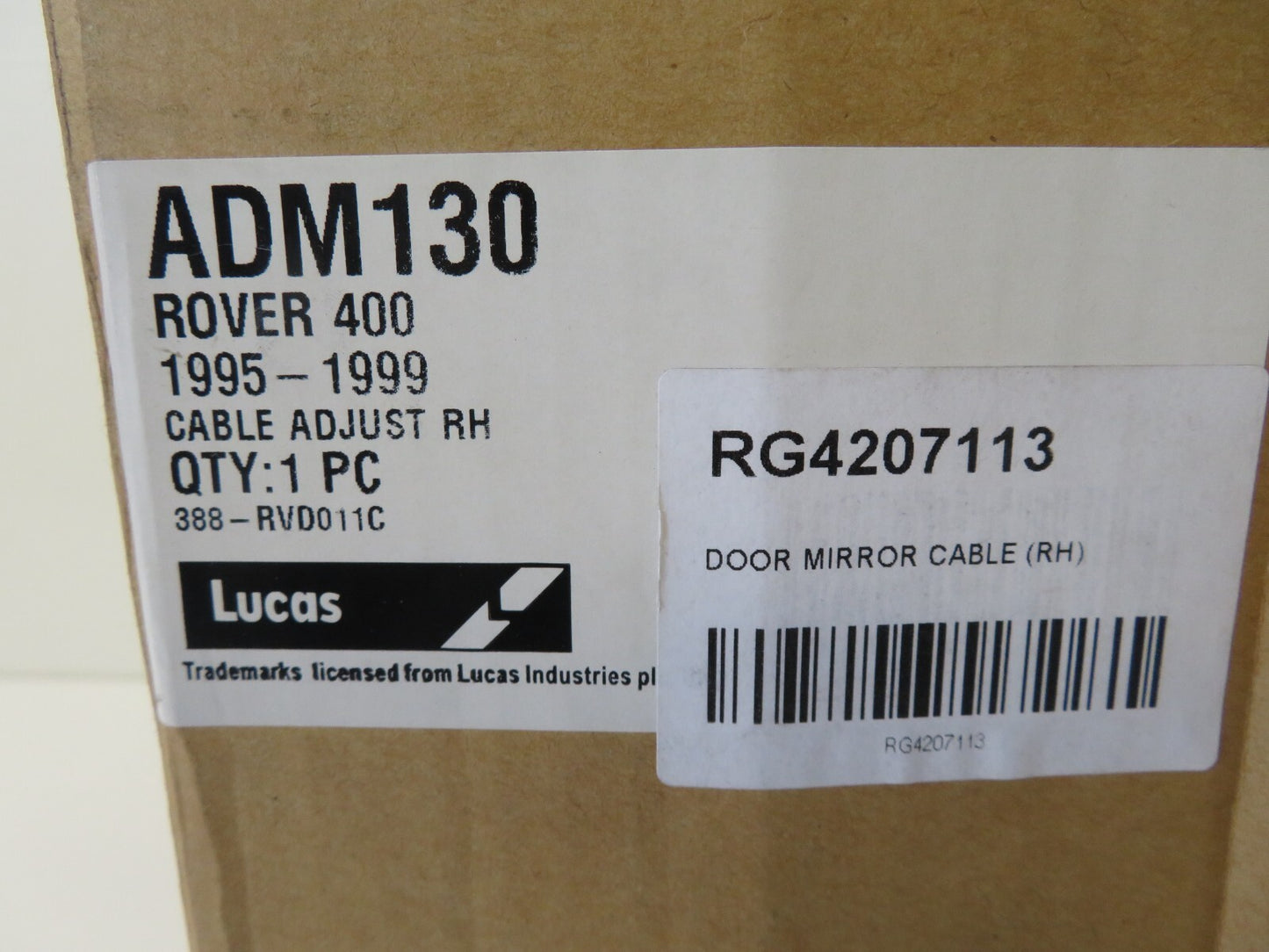 OS DRIVER RH DOOR WING MIRROR ADM130 FOR ROVER 400 1995-1999