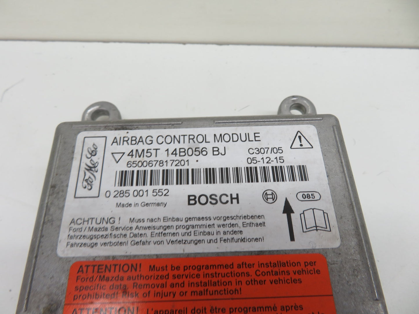 FORD FOCUS ST225 AIR BAG CONTROL MODULE 4M5T-14B056-BJ 2005-2010